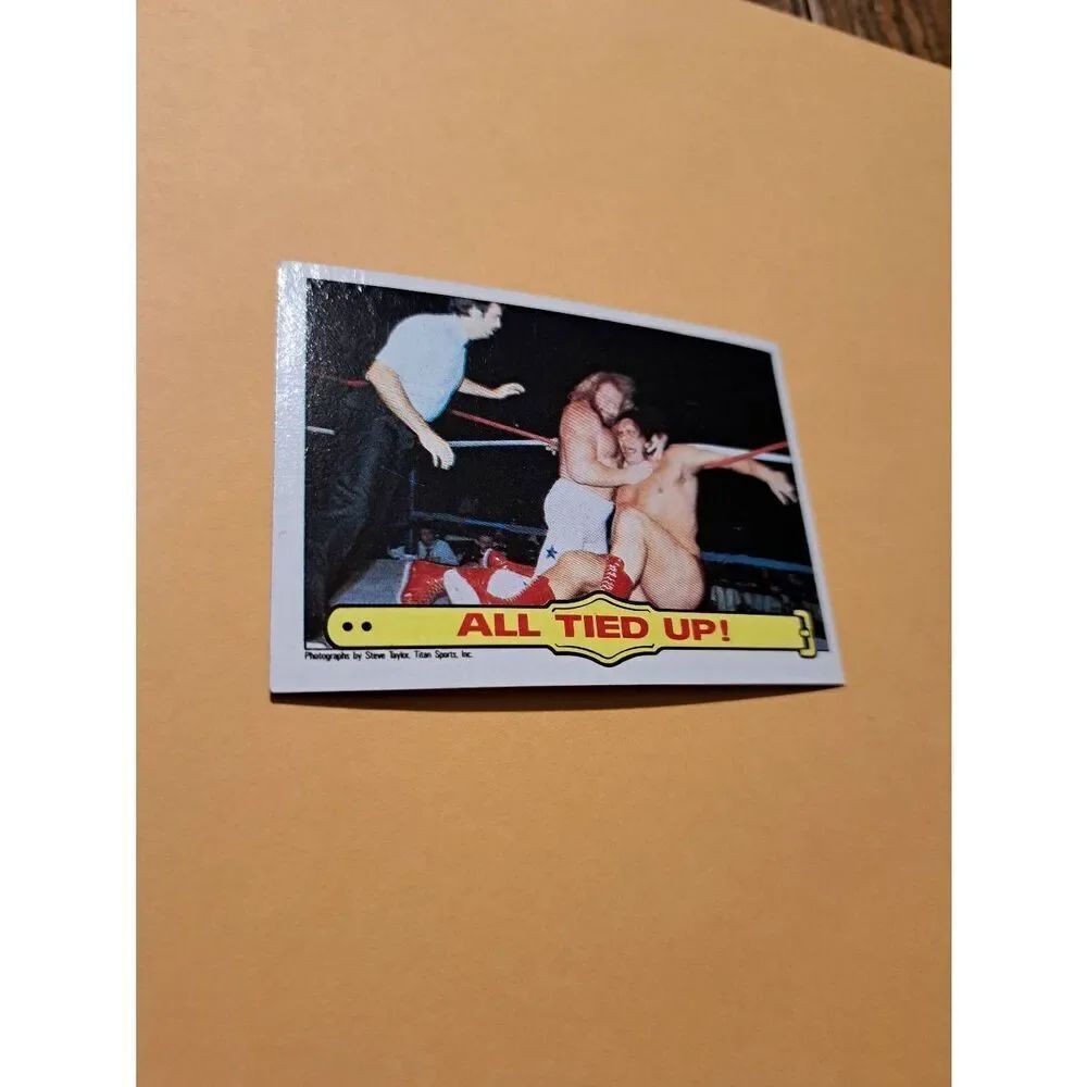 Vintage 1985 WWF All Tied Up WWF Card #27 Andre the Giant Big John Studd Topps